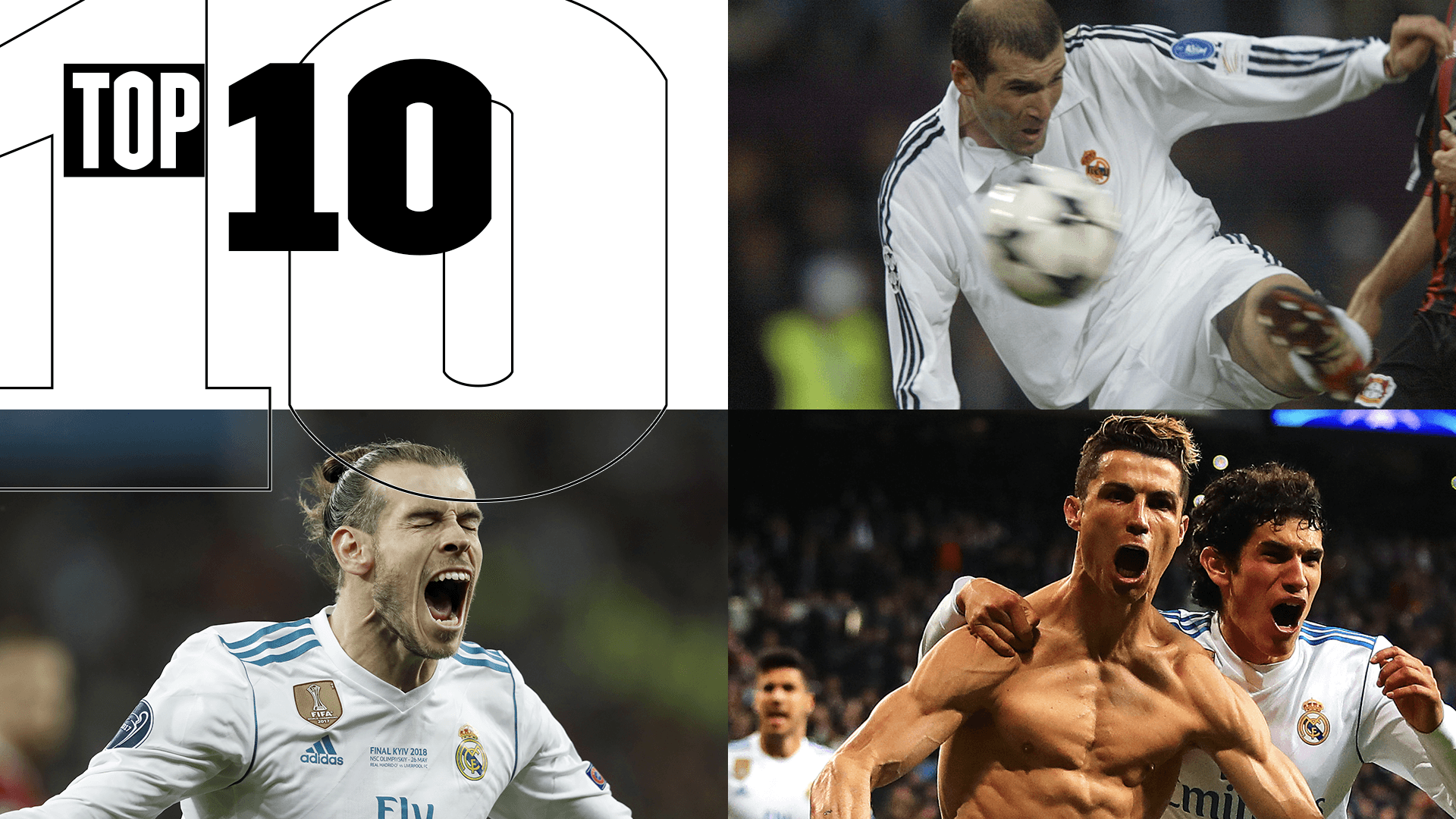 Watch Real Madrid S Top 10 European Goals Will Bale Zidane Or Ronaldo Be No 1 Online Dazn Ca