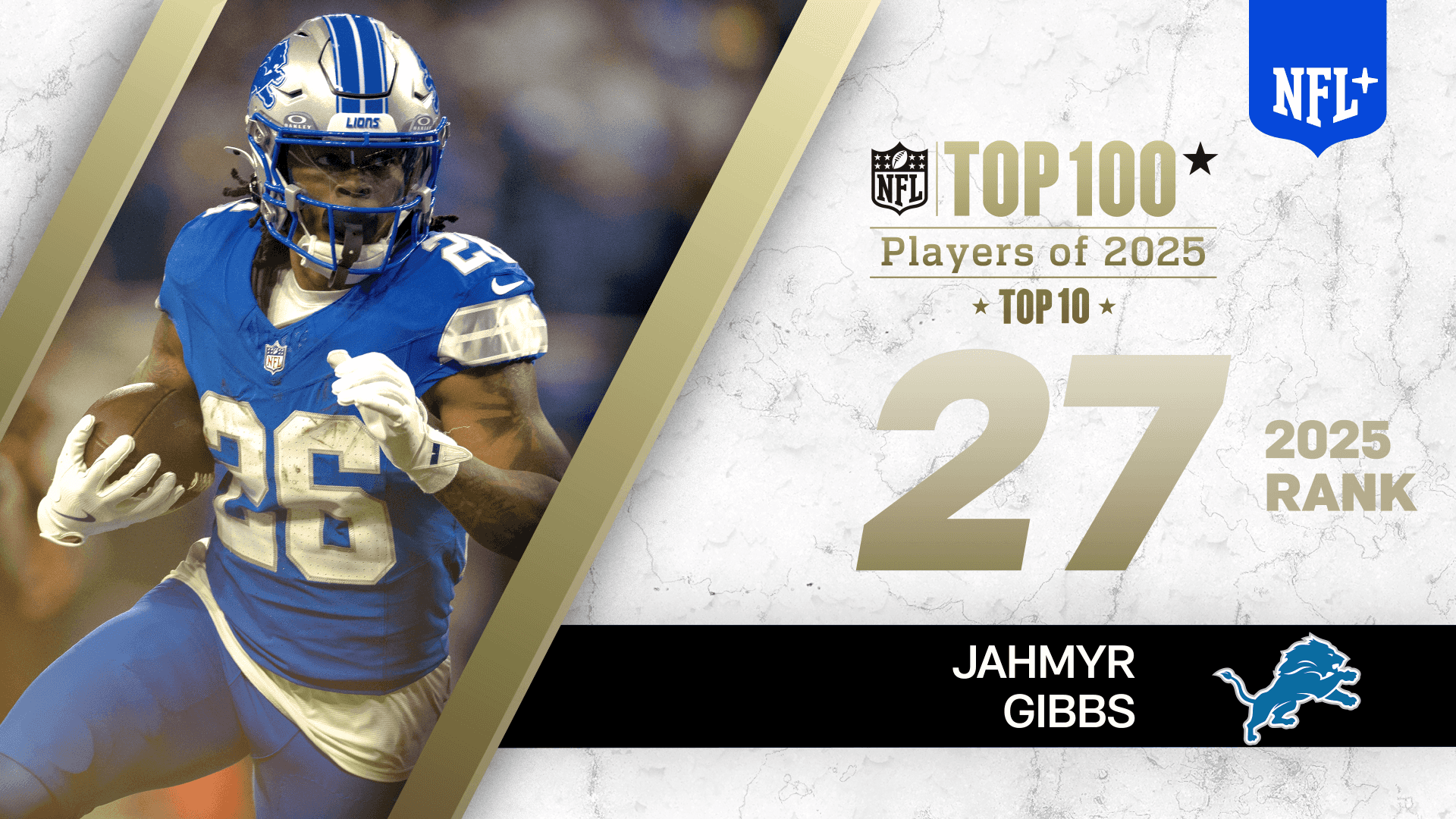 Watch NFL Top 100 Players of 2025: No. 27 - Jahmyr Gibbs Online | DAZN CA