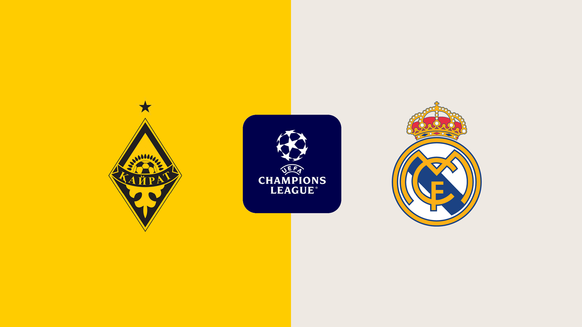 UCL LIVE:  KAIRAT VS REAL MADRID (MATCHWEEK 2)