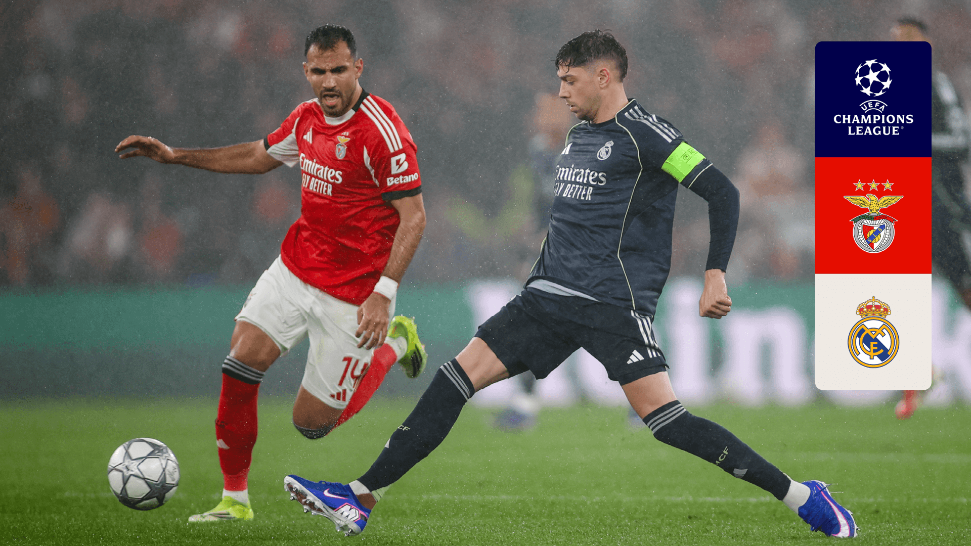 Benfica vs Real Madrid live stream advertisement