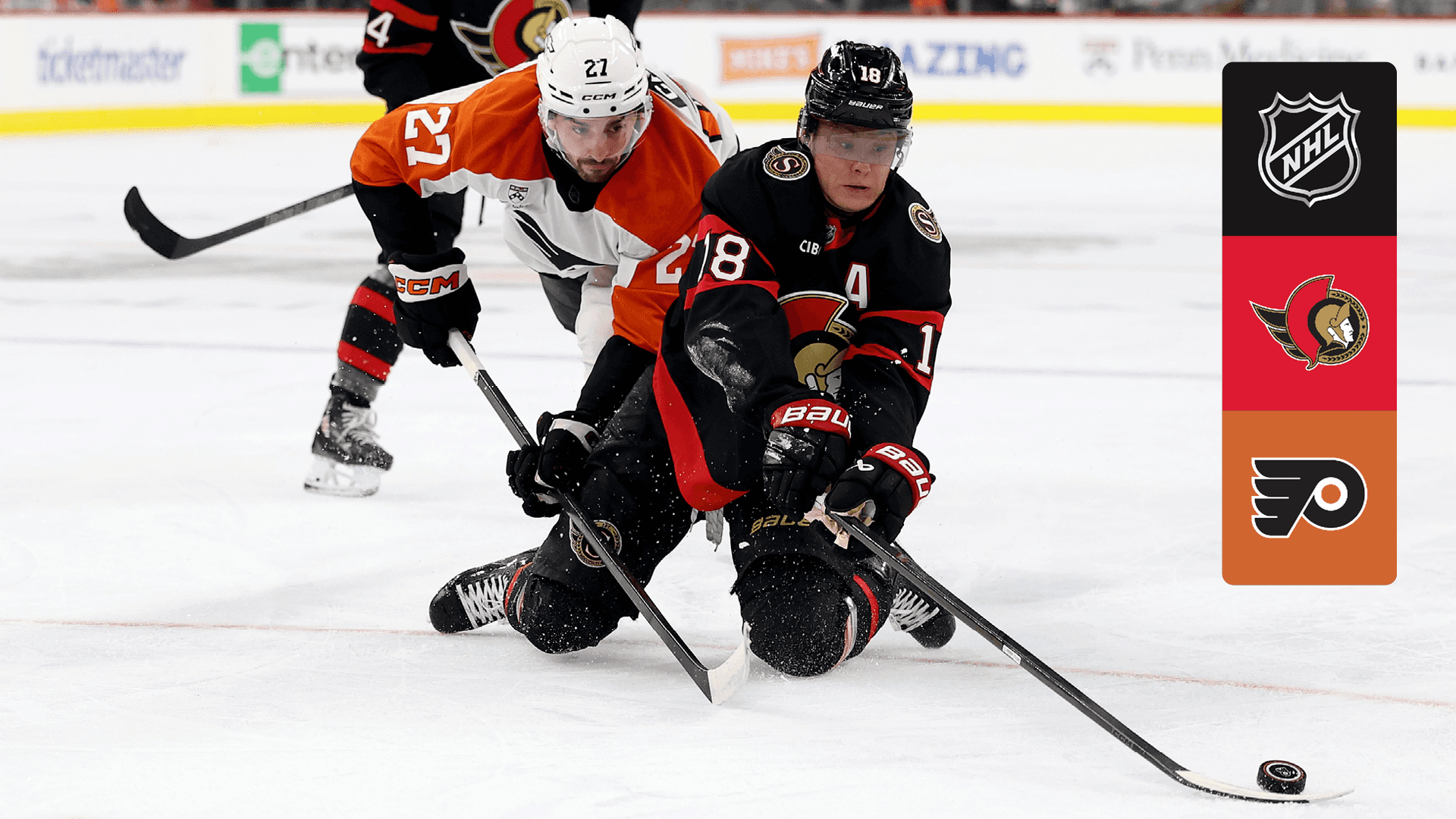 Watch Senators @ Flyers Live Stream Online | DAZN BG